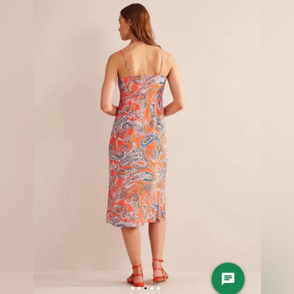 NWT Boden Orange Paisley Dress - Picture 4 of 6